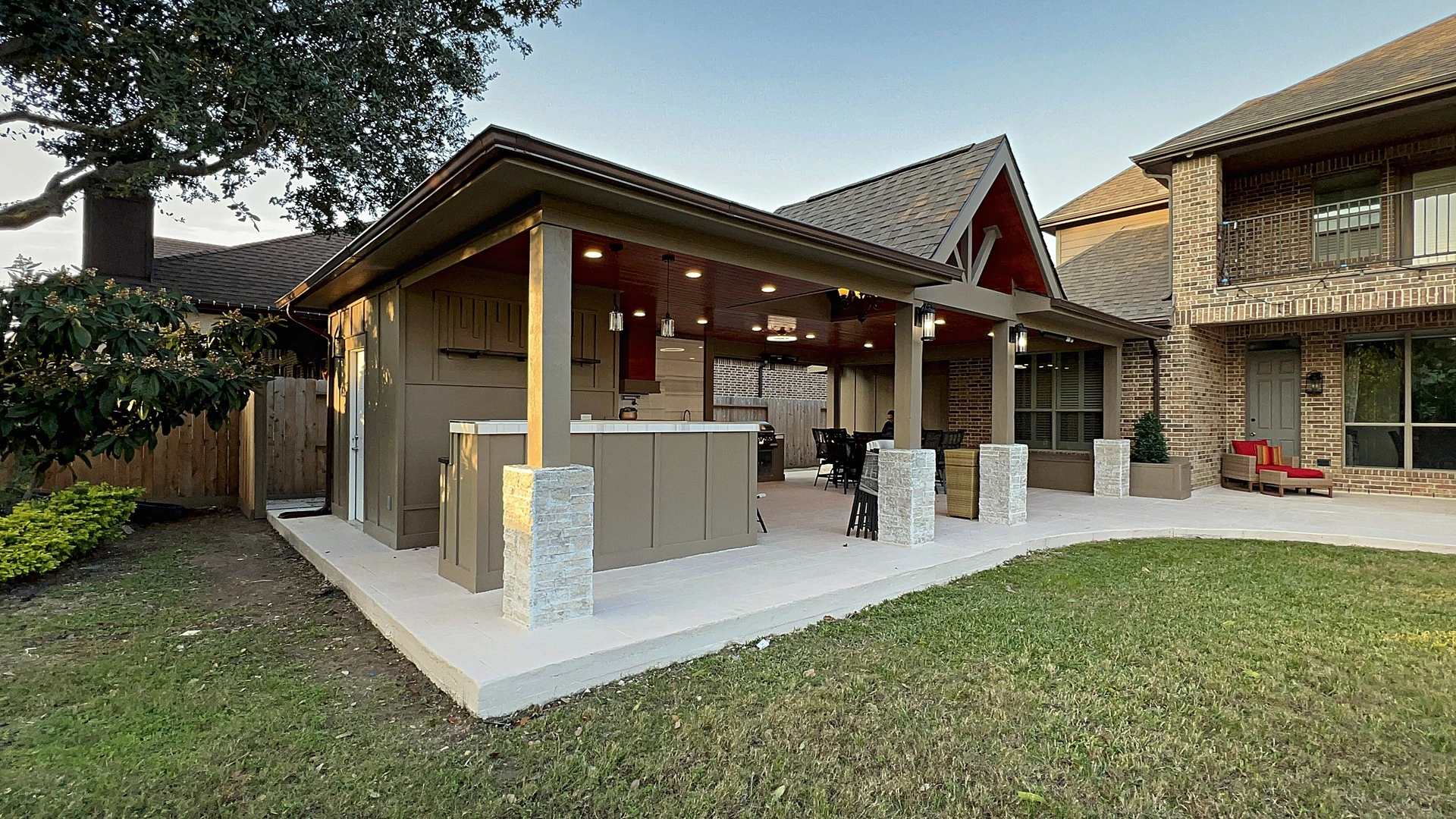 Houston home addition designed and built by Bager Remodeling, blending new construction with the existing structure.